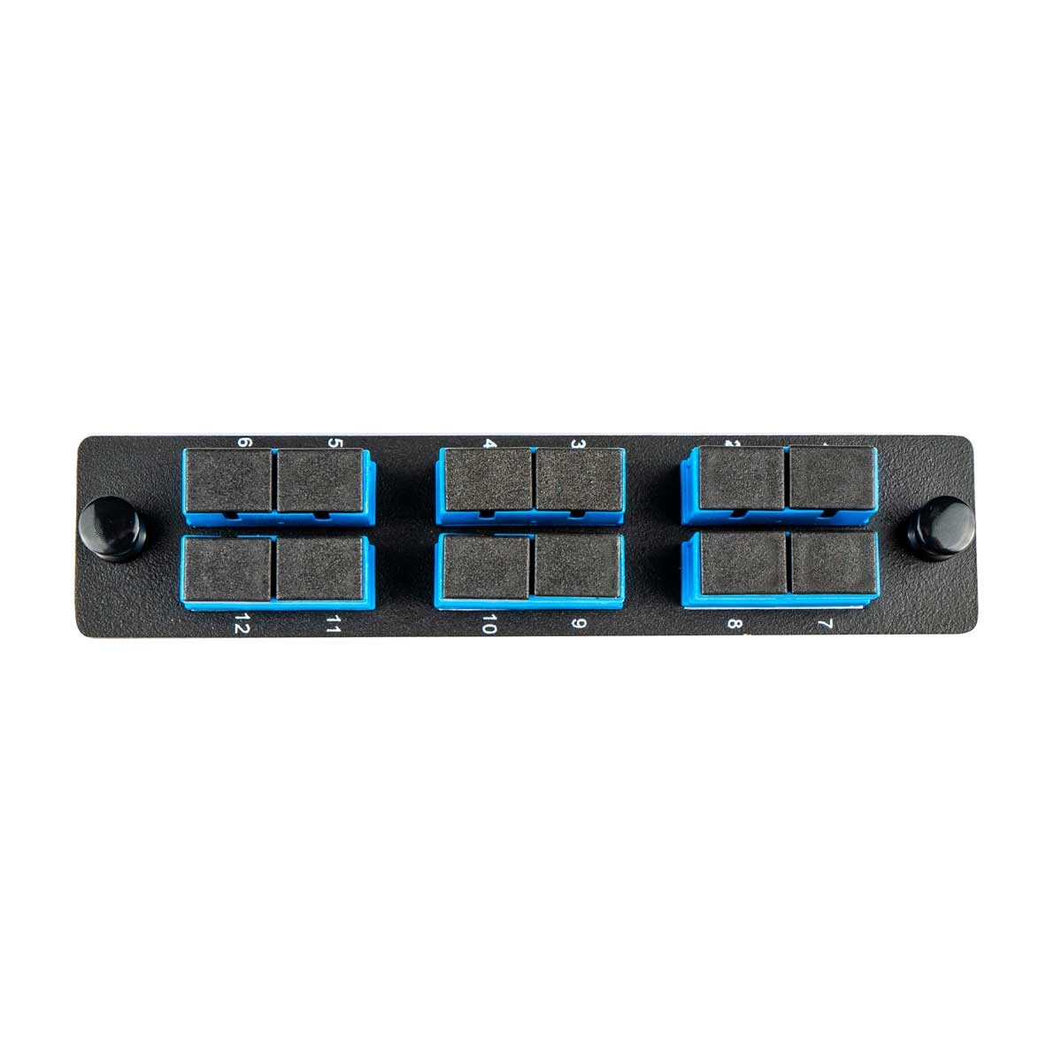 Adapter Plate, 12 Fiber, Duplex, SC/UPC, 9 µm OS2, Blue